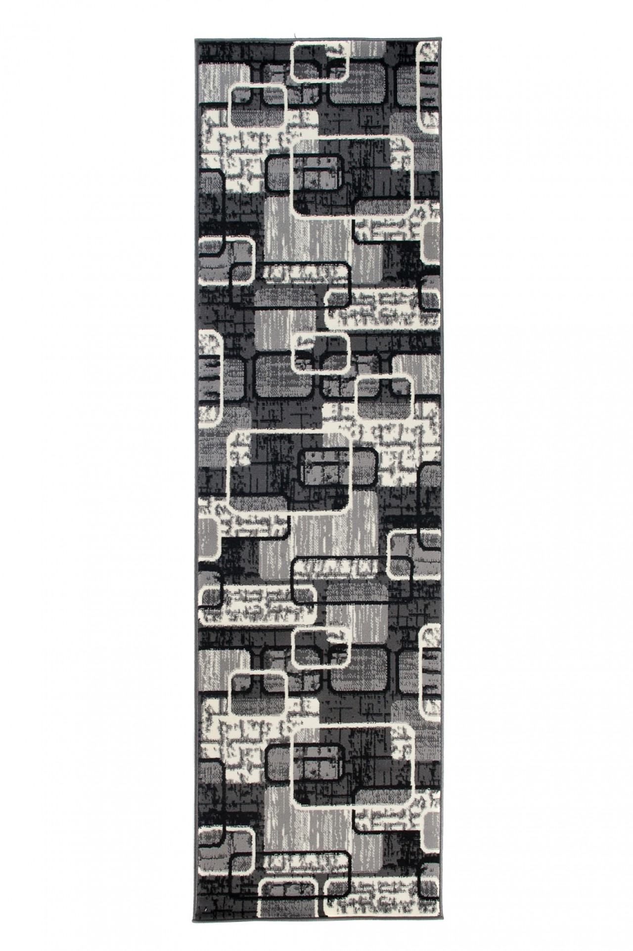 Passatoia Dream Grigio Nero Geometrico Rettangoli