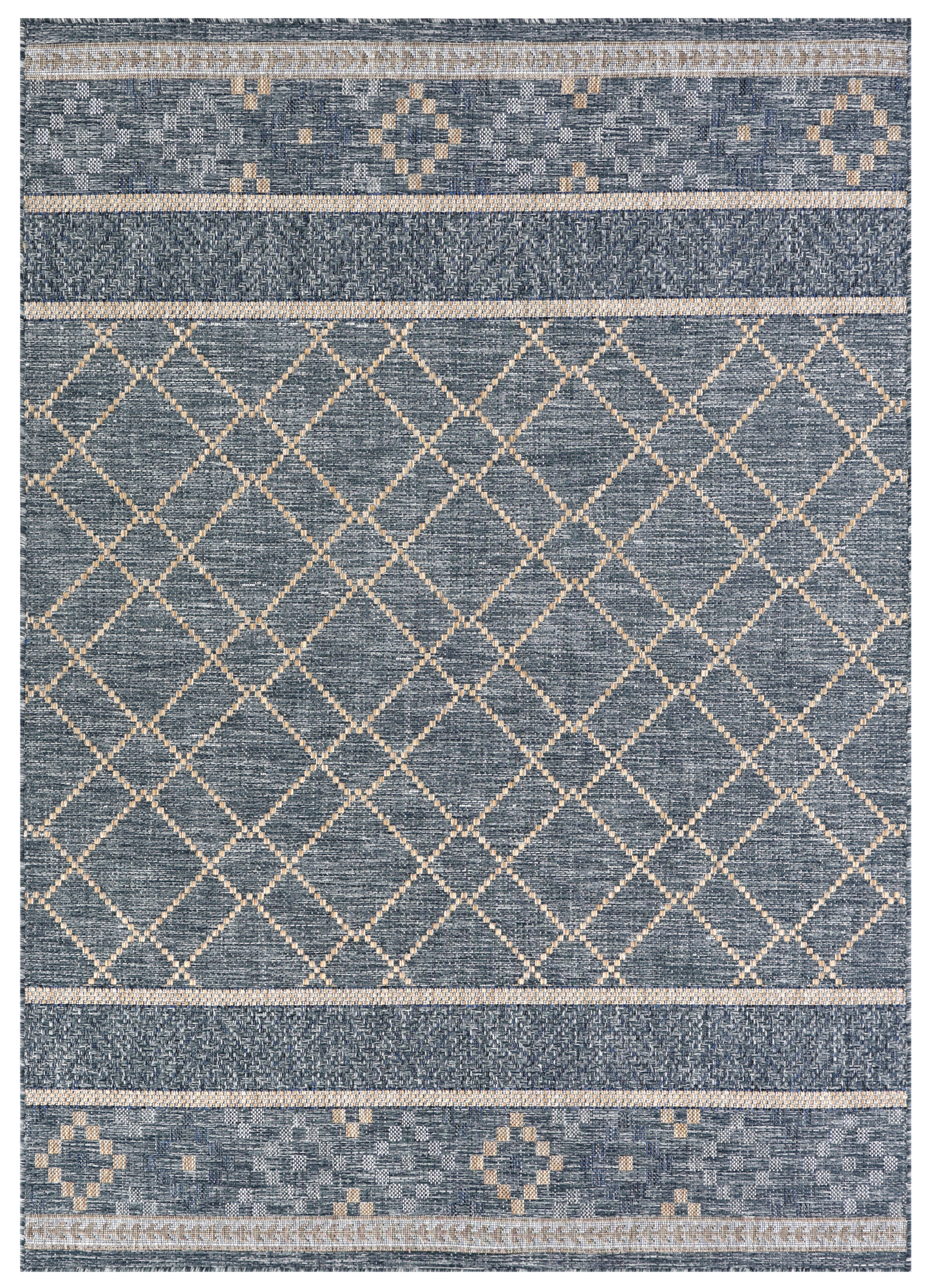 Tappeto Esterno Melissa Blu Geometrico