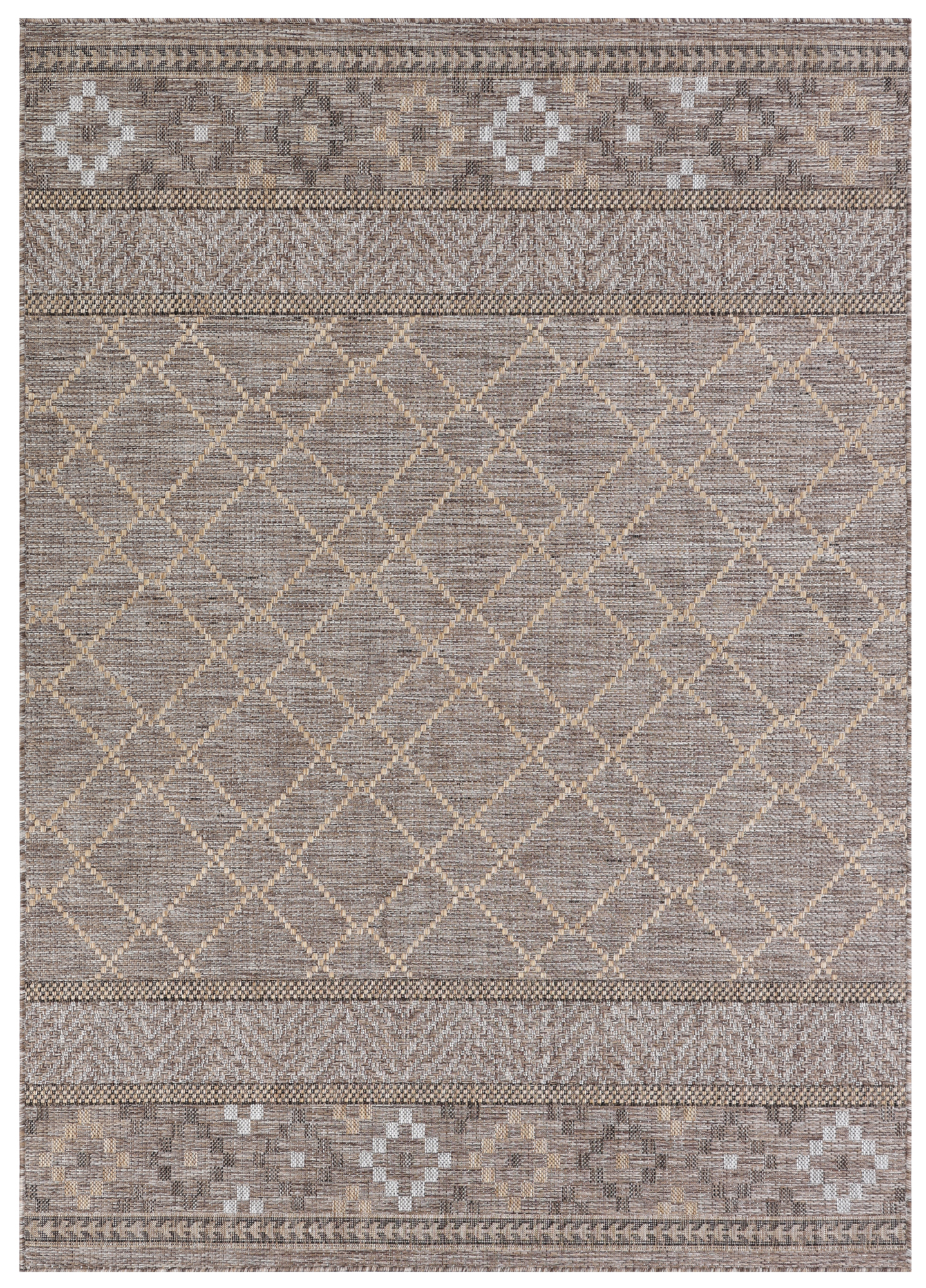 Tappeto Esterno Melissa Marrone Geometrico