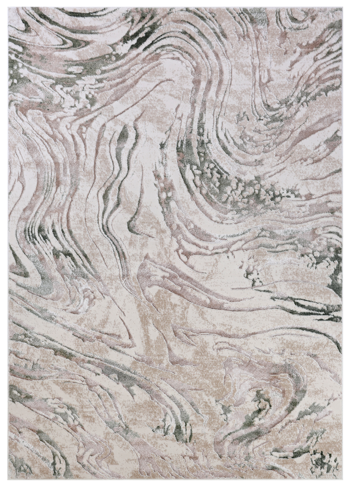 Tappeto Como Beige Verde Marmo