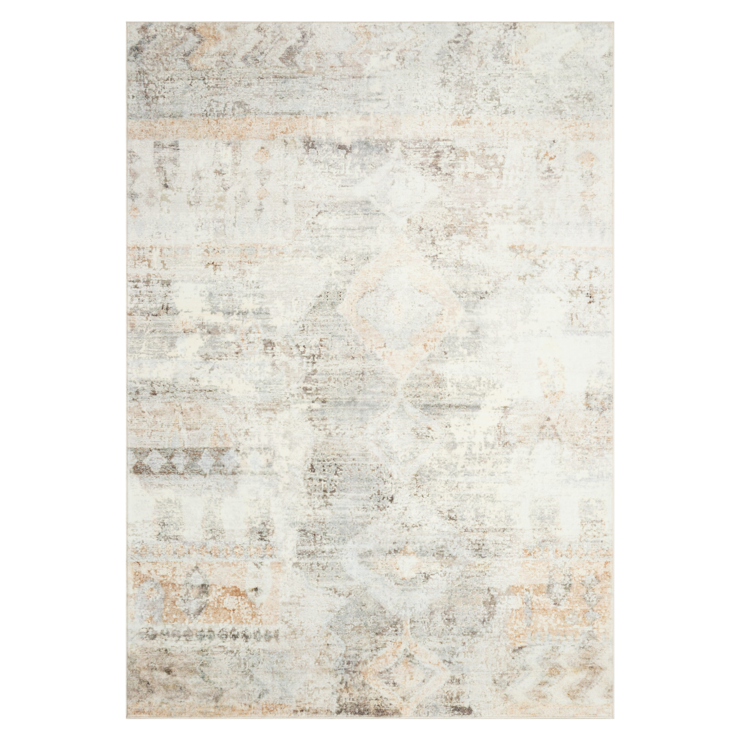 Tappeto Bari Motivo Astratto Etnico Beige Antiscivolo