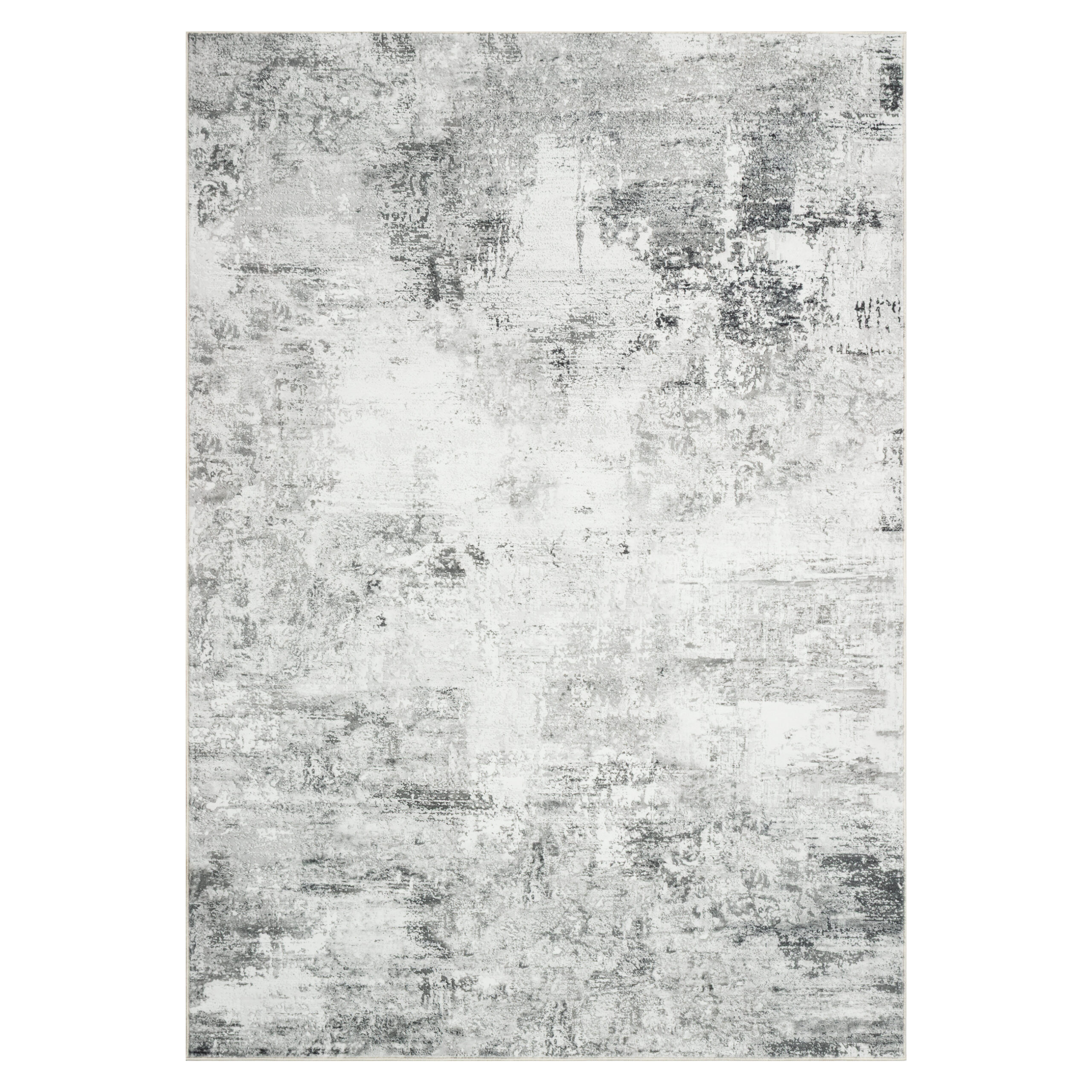 Tappeto Bari Motivo Astratto Grigio Scuro Crema Antiscivolo